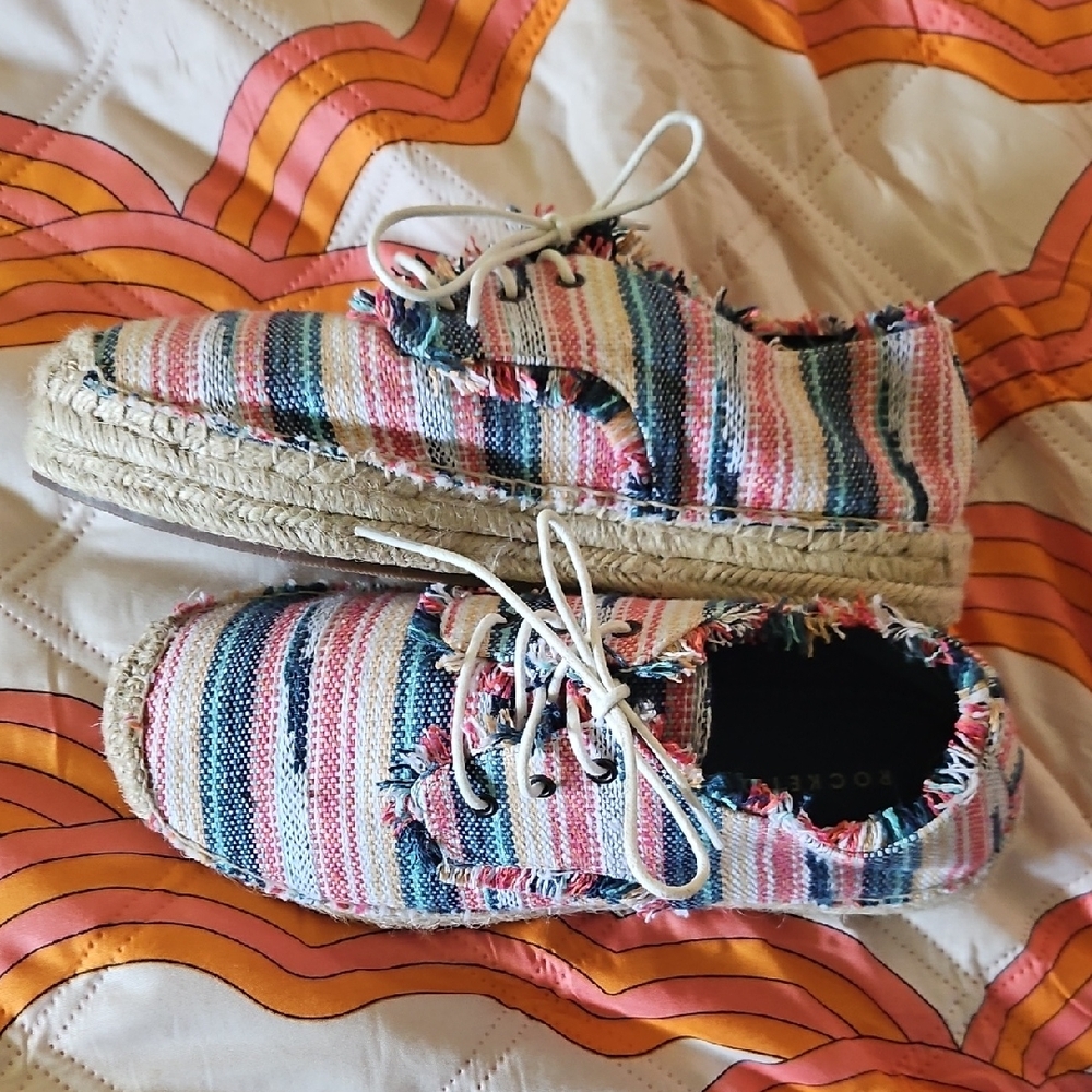 Rocket Dog Multicolor Frayed Espadrille Sneakers